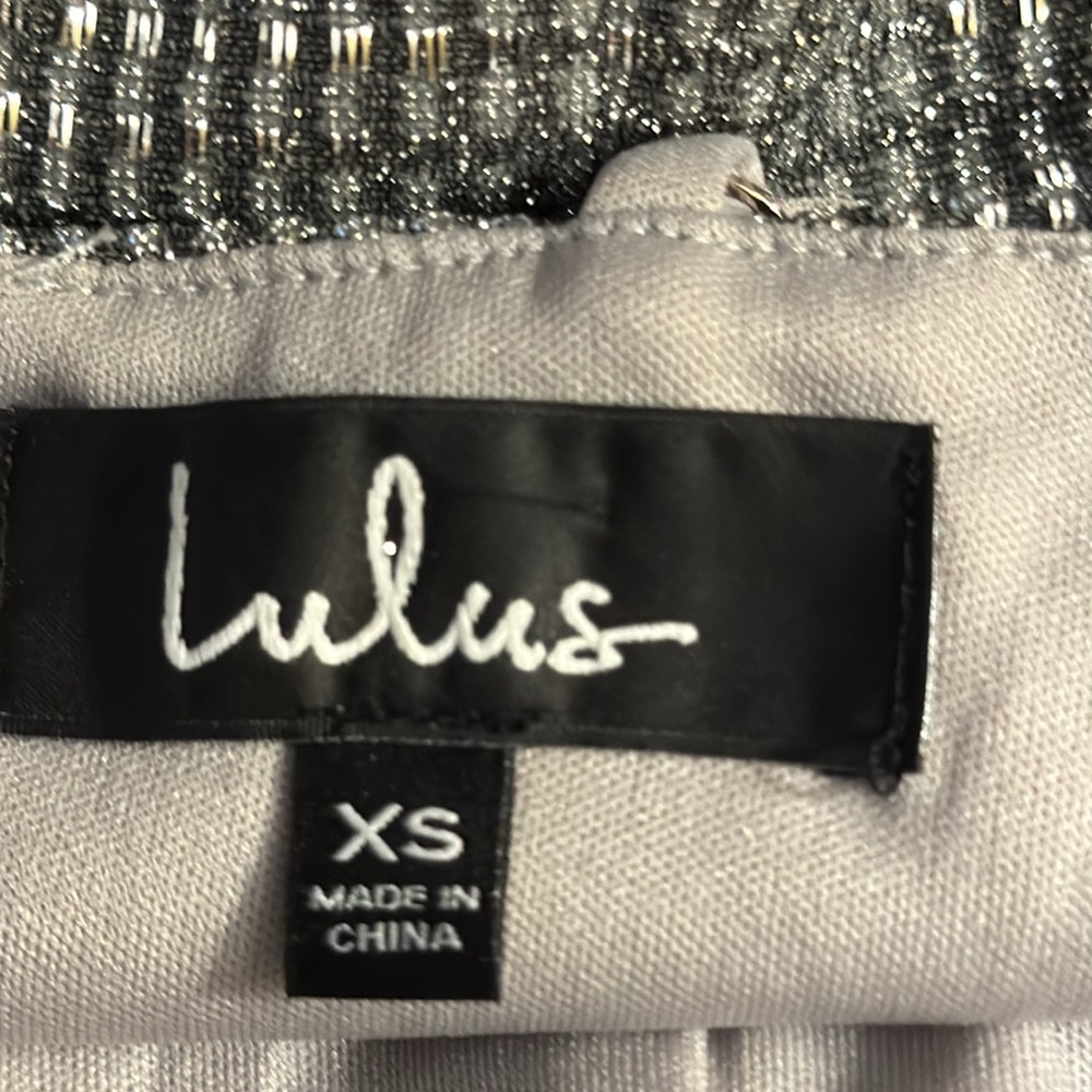 LULUS. Silver Sparkling Mini Dress. Size Extra Small. - Picture 8 of 8